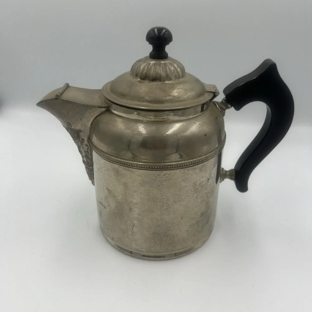 Manning‎ & Bowman Co Antique Brass, Copper & Silver Coffee Pot